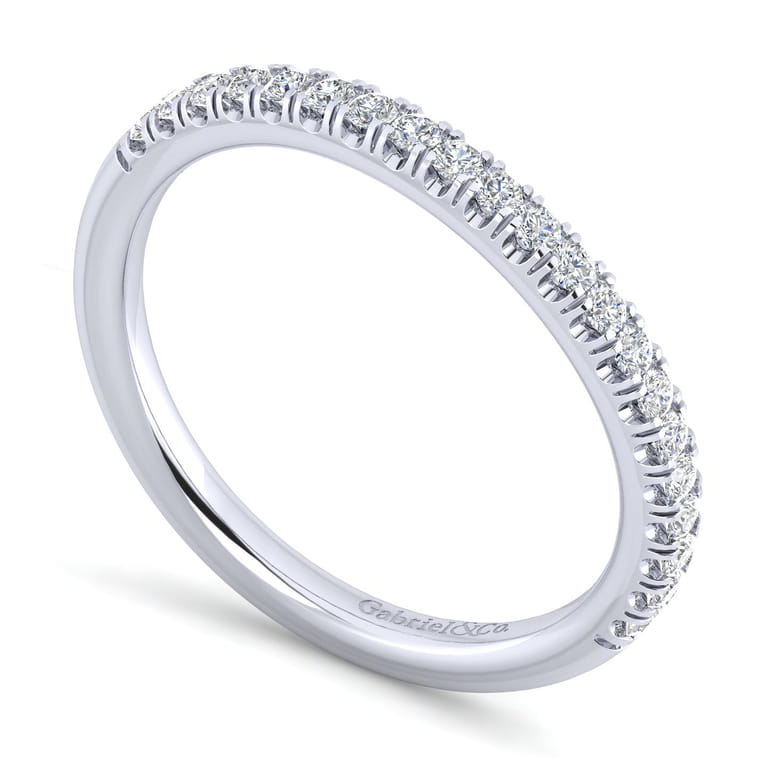 14K White Gold Matching Wedding Band - 0.25 ct - Shot 3
