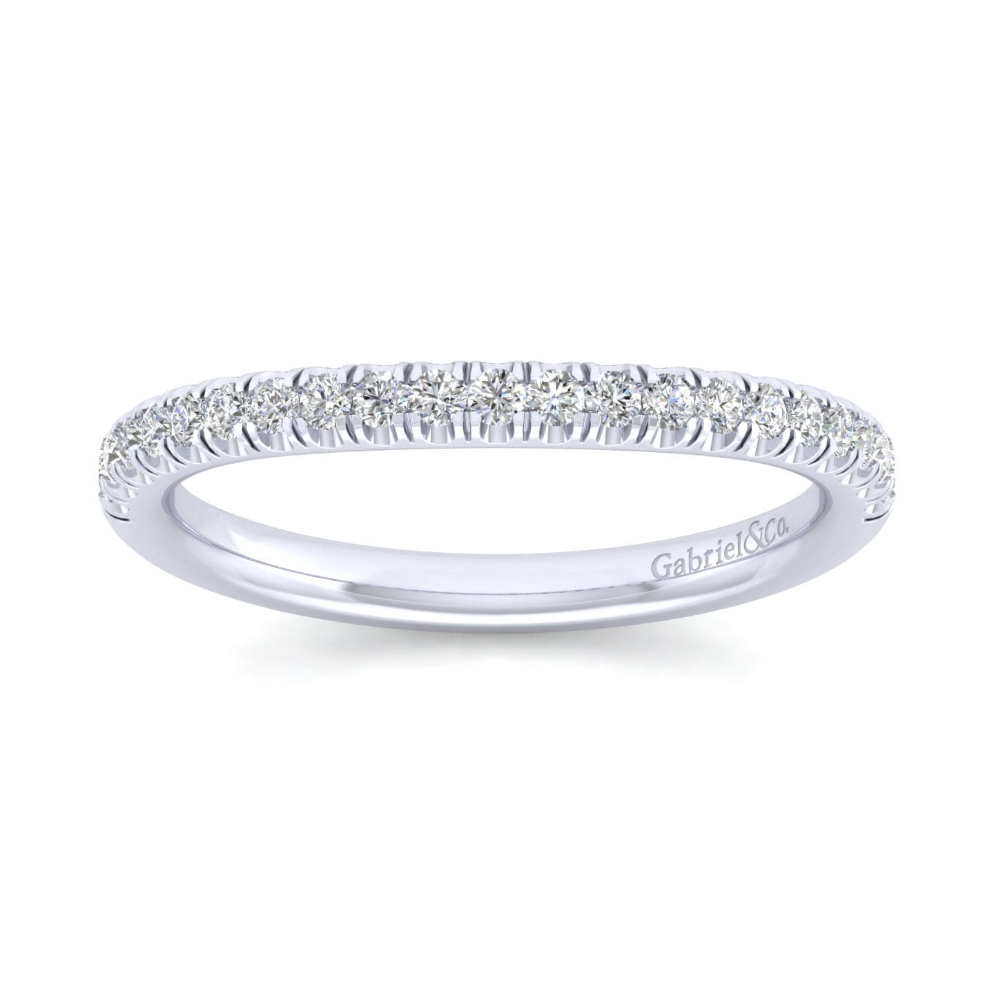 14K White Gold Matching Wedding Band - 0.25 ct - Shot 4