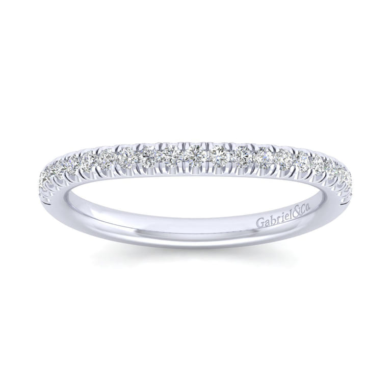 14K White Gold Matching Wedding Band - 0.25 ct - Shot 4