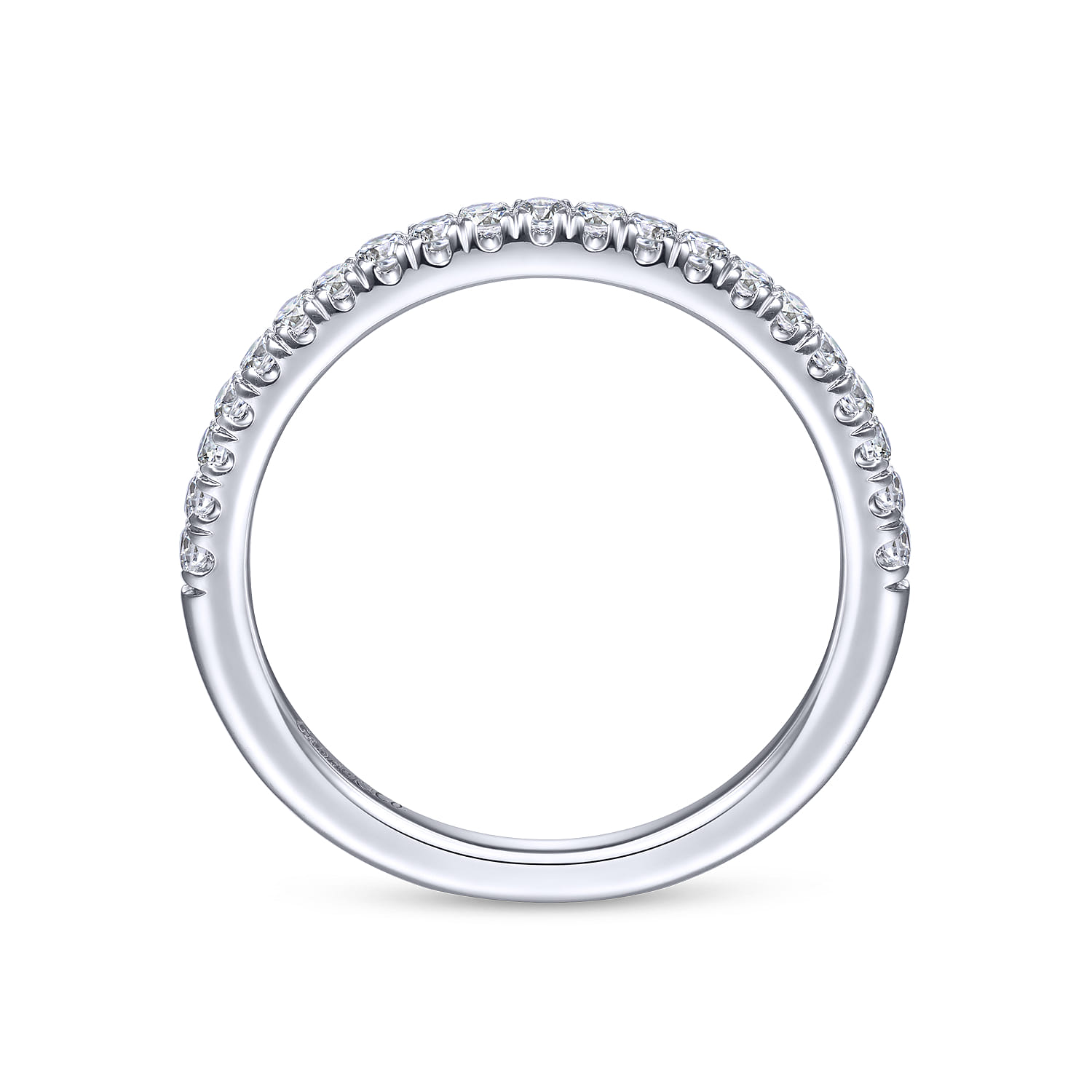 14K White Gold Matching Wedding Band - 0.3 ct - Shot 2