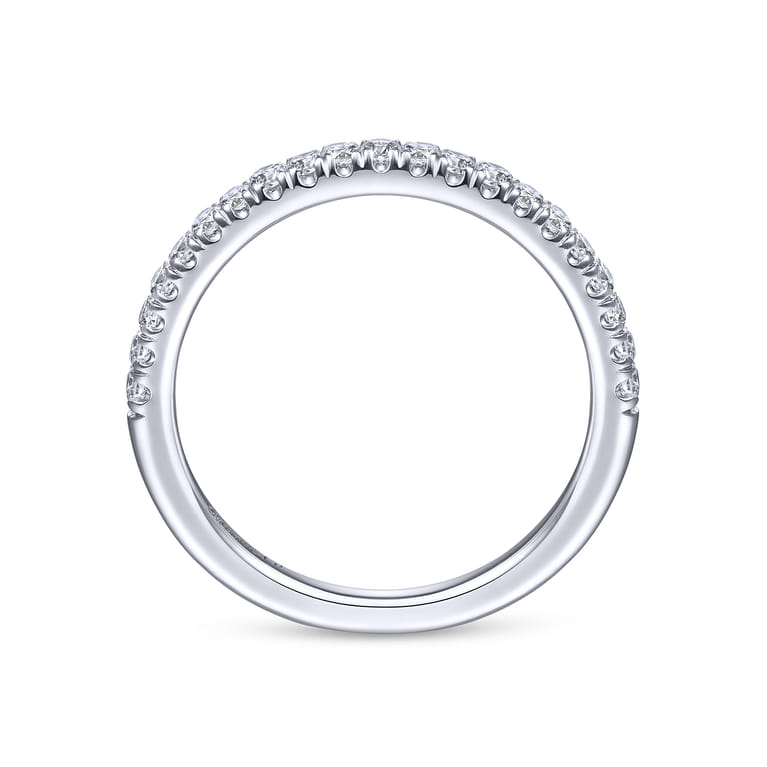 14K White Gold Matching Wedding Band - 0.3 ct - Shot 2