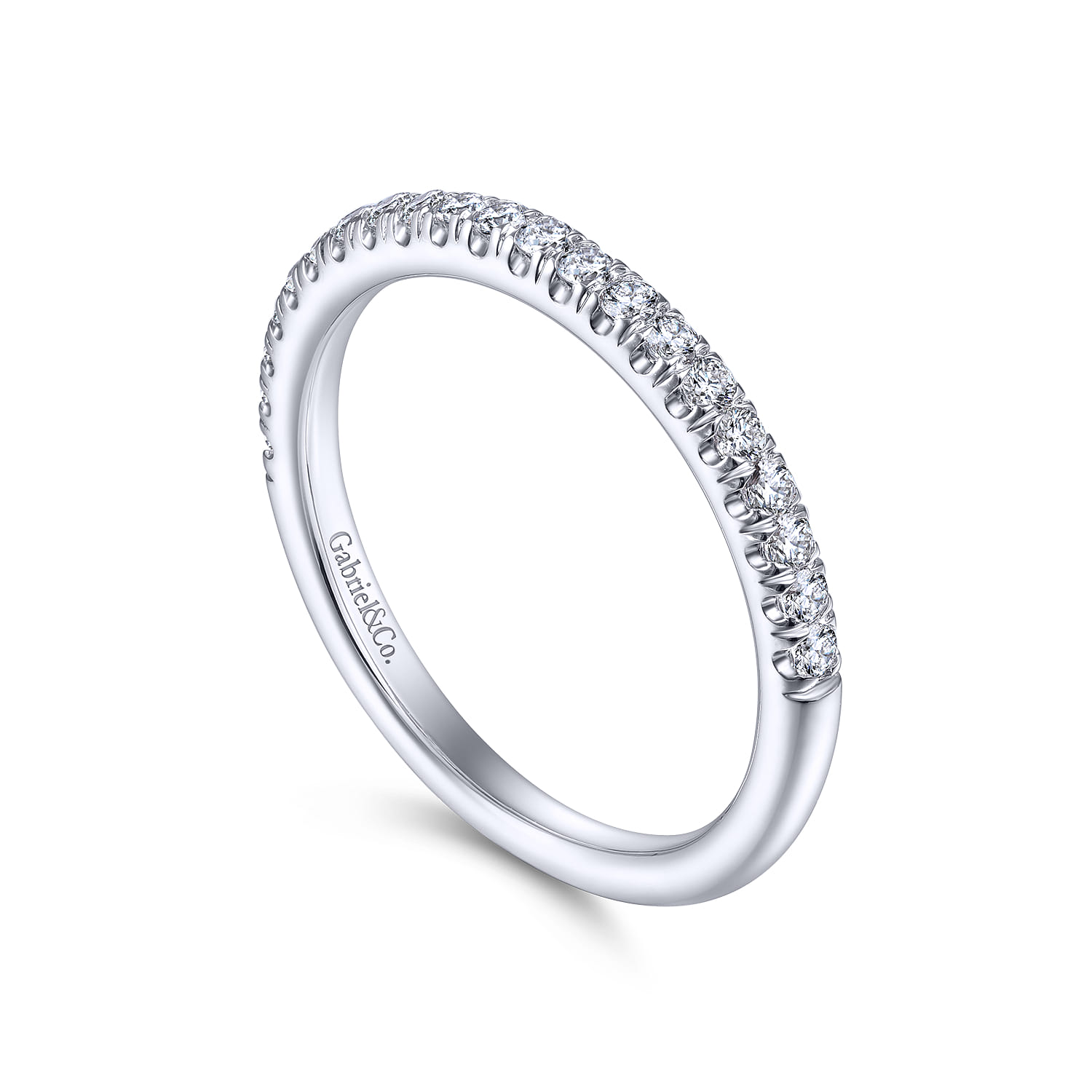 14K White Gold Matching Wedding Band - 0.3 ct - Shot 3