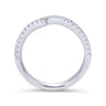 14K White Gold Matching Wedding Band - 0.2 ct