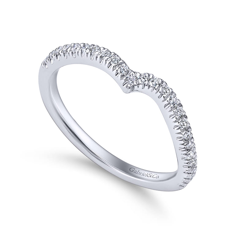 14K White Gold Matching Wedding Band - 0.2 ct - Shot 3
