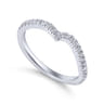 14K White Gold Matching Wedding Band - 0.2 ct