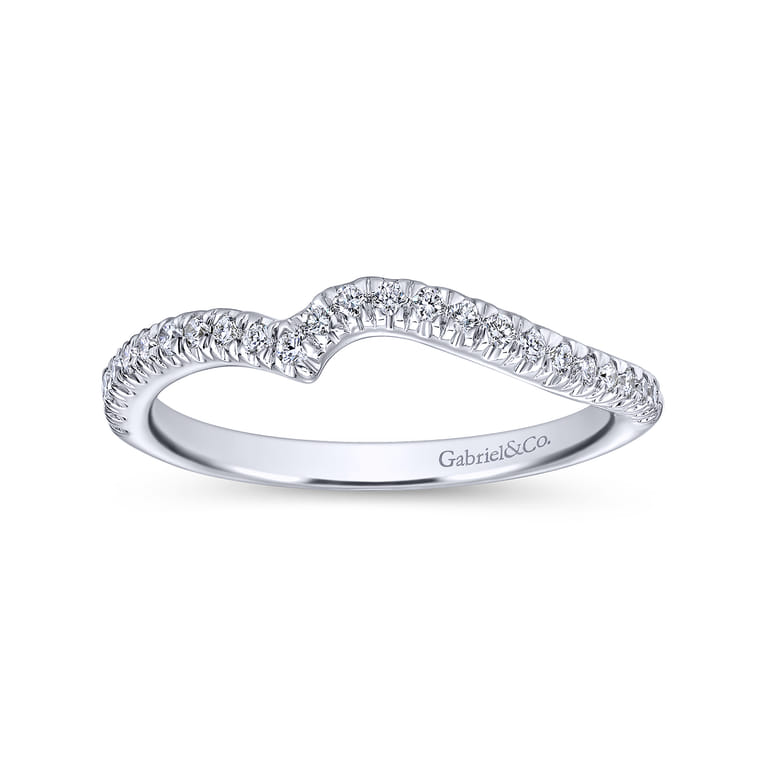 14K White Gold Matching Wedding Band - 0.2 ct - Shot 5