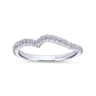 14K White Gold Matching Wedding Band - 0.2 ct