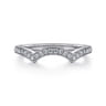 14K White Gold Matching Wedding Band - 0.15 ct