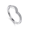 14K White Gold Matching Wedding Band - 0.15 ct