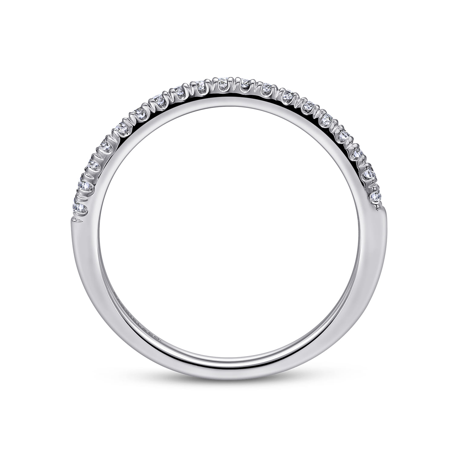 14K White Gold Matching Wedding Band - 0.16 ct - Shot 2