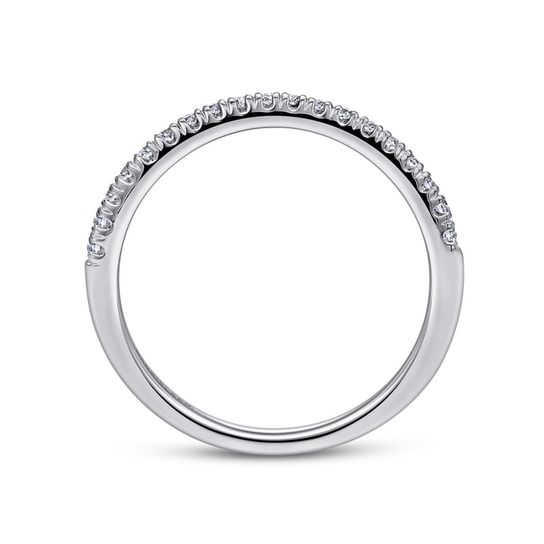 14K White Gold Matching Wedding Band - 0.16 ct - Shot 2