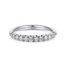 14K White Gold Matching Wedding Band - 0.3 ct
