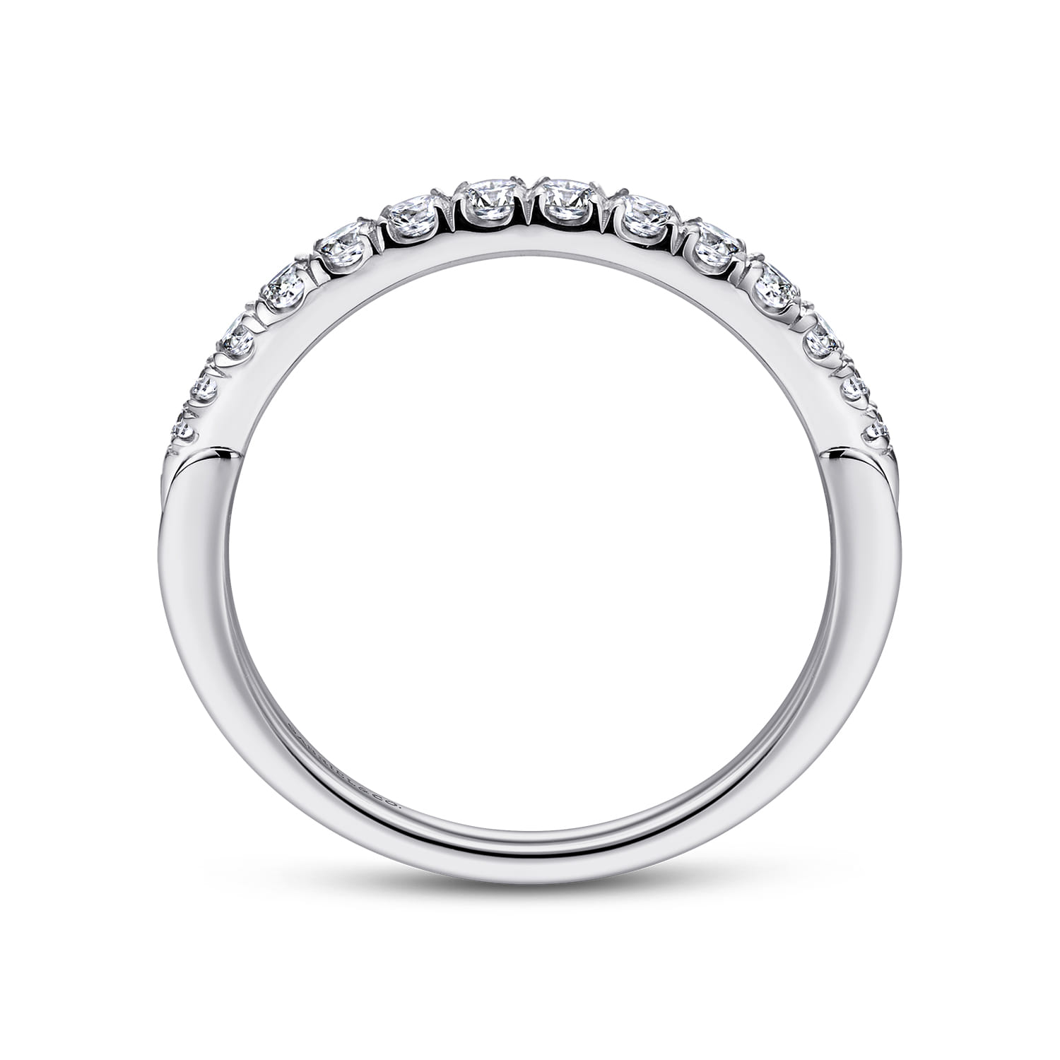 14K White Gold Matching Wedding Band - 0.3 ct - Shot 2