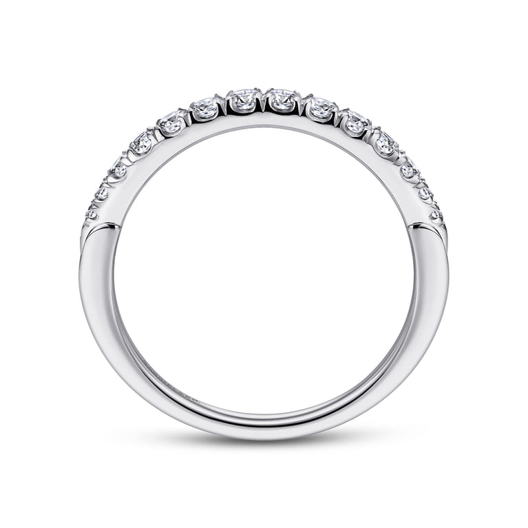 14K White Gold Matching Wedding Band - 0.3 ct - Shot 2