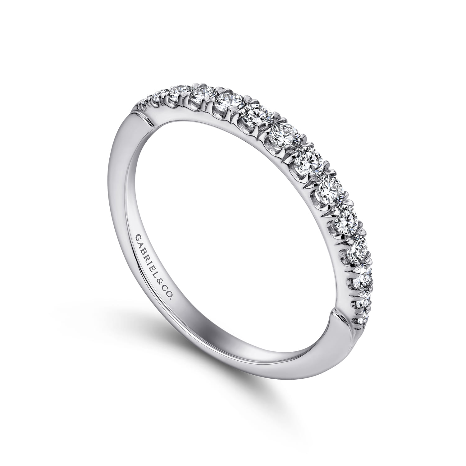 14K White Gold Matching Wedding Band - 0.3 ct - Shot 3