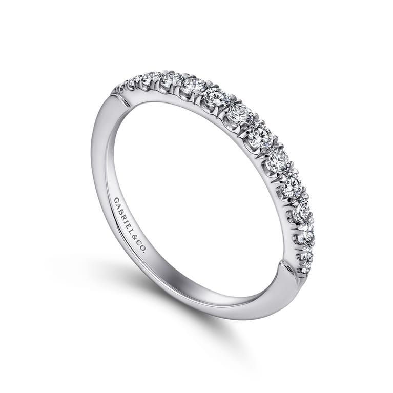 14K White Gold Matching Wedding Band - 0.3 ct - Shot 3