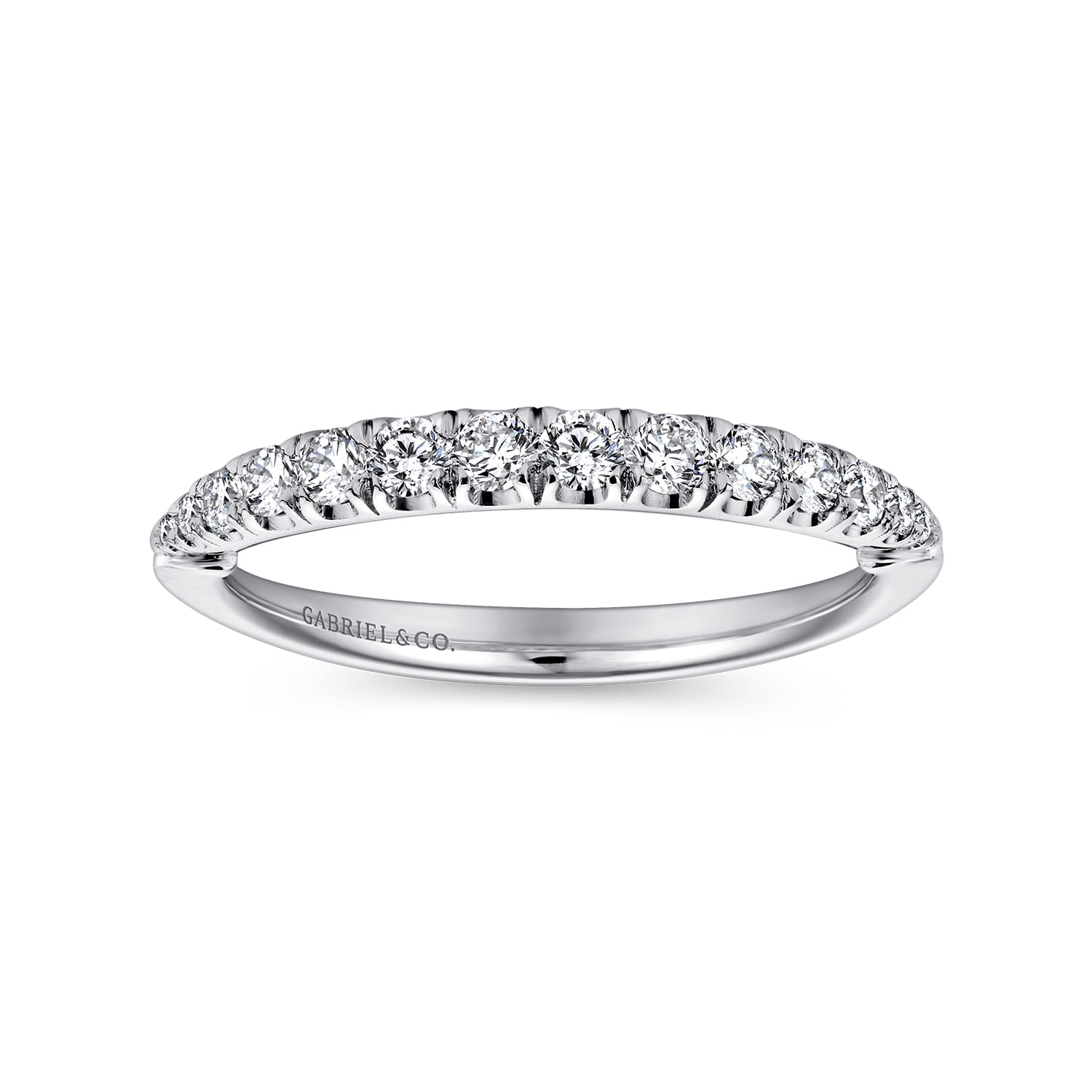 14K White Gold Matching Wedding Band - 0.3 ct - Shot 5