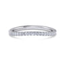 14K White Gold Matching Wedding Band - 0.18 ct
