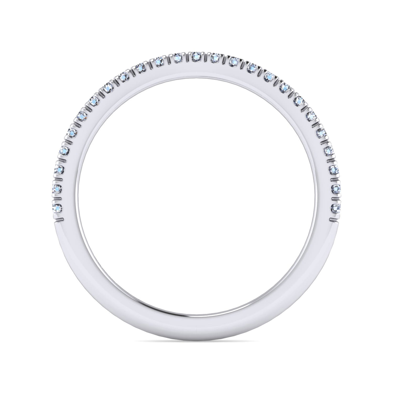 14K White Gold Matching Wedding Band - 0.18 ct - Shot 2