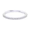 14K White Gold Matching Wedding Band - 0.17 ct