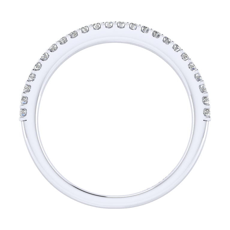 14K White Gold Matching Wedding Band - 0.17 ct - Shot 2