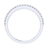 14K White Gold Matching Wedding Band - 0.17 ct