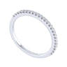 14K White Gold Matching Wedding Band - 0.17 ct