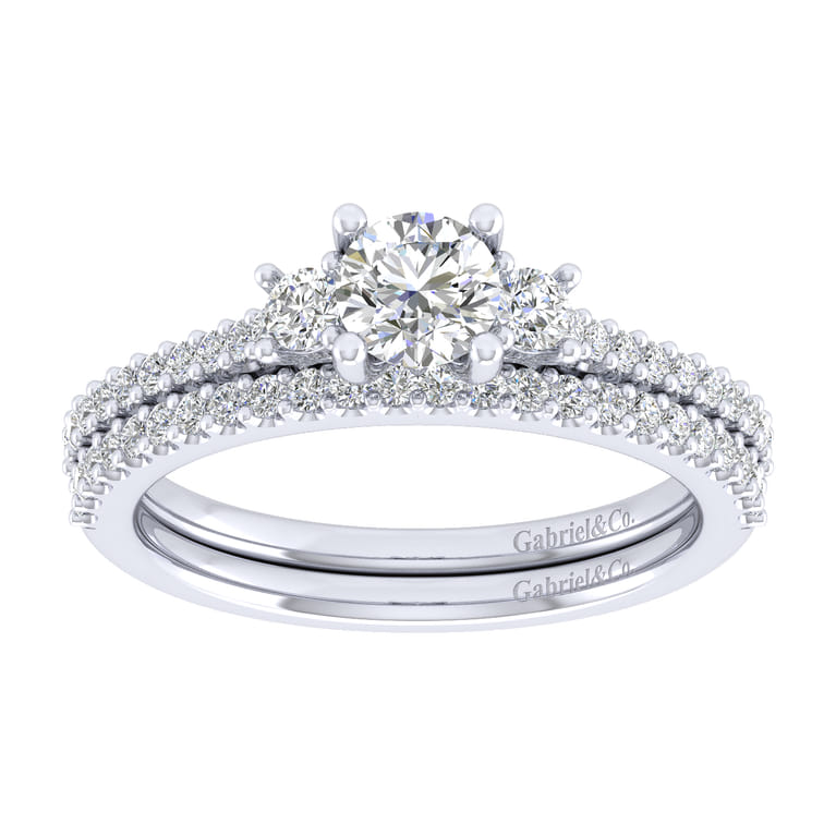 14K White Gold Matching Wedding Band - 0.17 ct - Shot 4