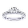 14K White Gold Matching Wedding Band - 0.17 ct