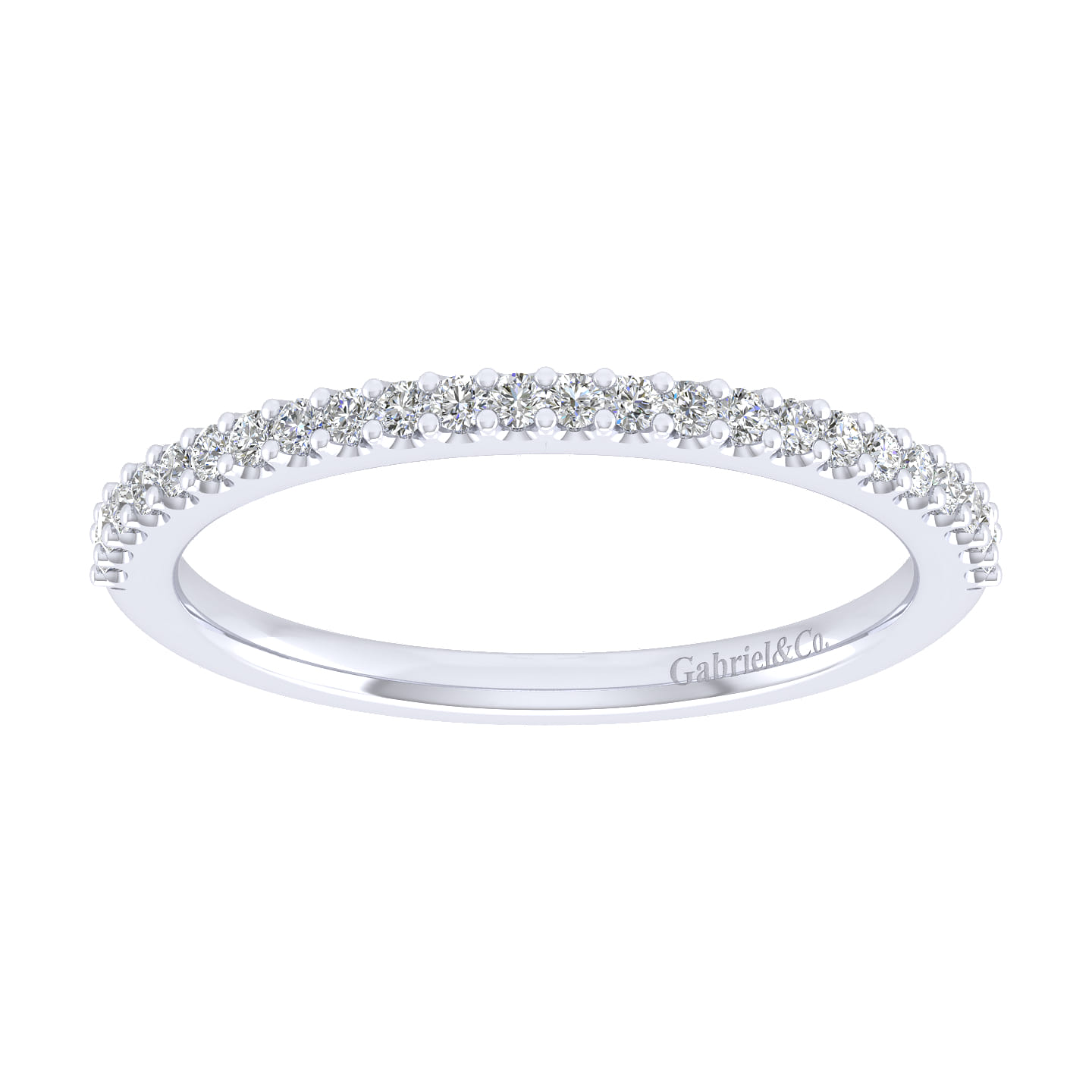 14K White Gold Matching Wedding Band - 0.17 ct - Shot 5