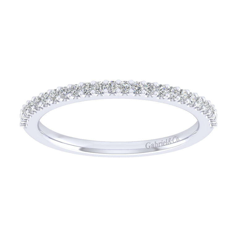 14K White Gold Matching Wedding Band - 0.17 ct - Shot 5