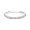14K White Gold  Matching Wedding Band - 0.18 ct