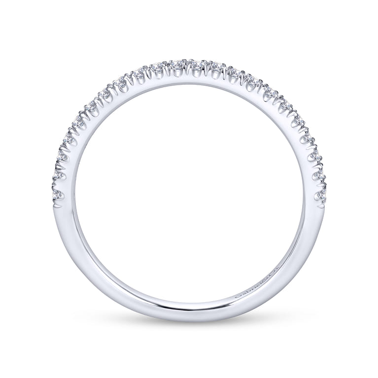 14K White Gold  Matching Wedding Band - 0.18 ct - Shot 2