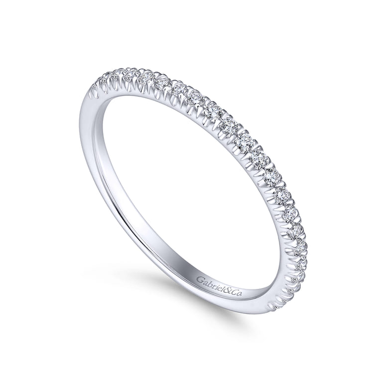 14K White Gold  Matching Wedding Band - 0.18 ct - Shot 3