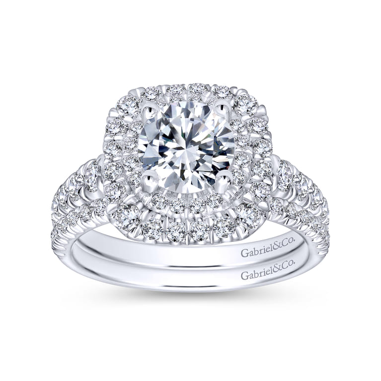 14K White Gold  Matching Wedding Band - 0.18 ct - Shot 4