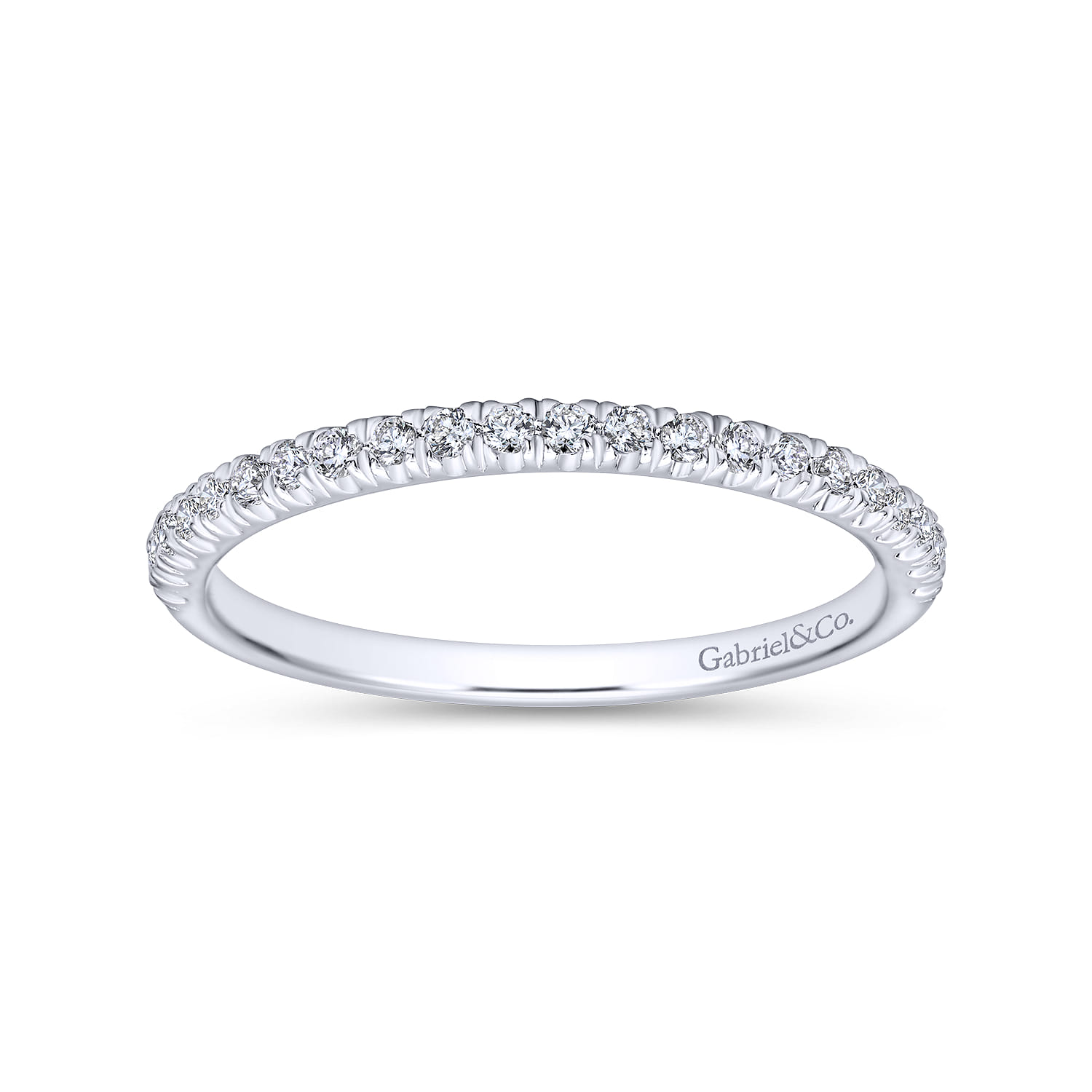 14K White Gold  Matching Wedding Band - 0.18 ct - Shot 5