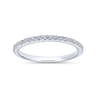 14K White Gold  Matching Wedding Band - 0.18 ct