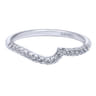 14K White Gold  Matching Wedding Band - 0.12 ct
