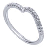 14K White Gold  Matching Wedding Band - 0.12 ct