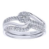 14K White Gold  Matching Wedding Band - 0.12 ct
