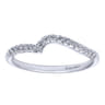 14K White Gold  Matching Wedding Band - 0.12 ct