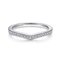 14K White Gold Matching Wedding Band