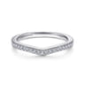 14K White Gold Matching Wedding Band - 0.19 ct
