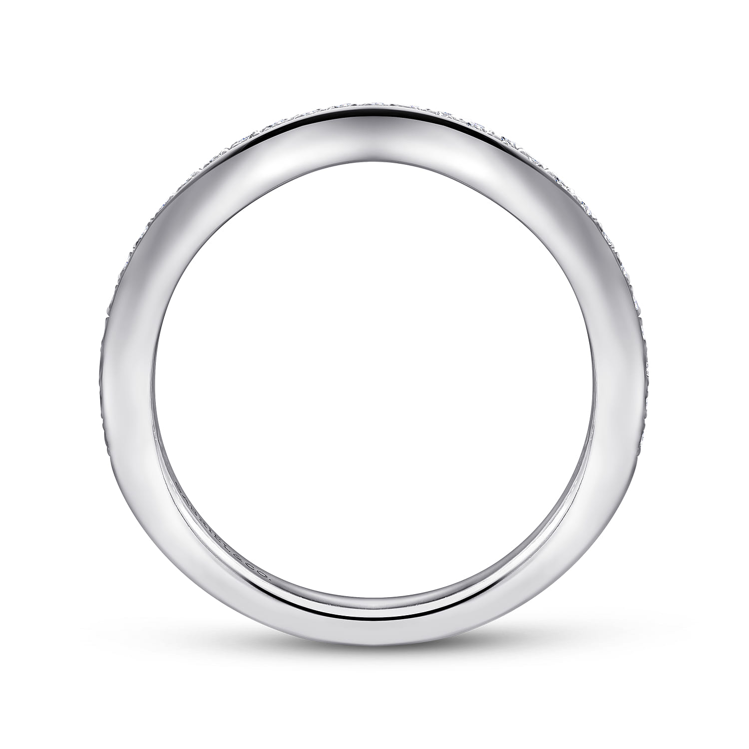 14K White Gold Matching Wedding Band - 0.19 ct - Shot 2