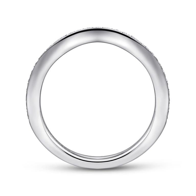 14K White Gold Matching Wedding Band - 0.19 ct - Shot 2