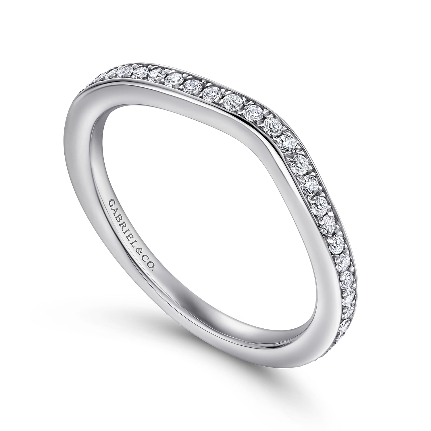 14K White Gold Matching Wedding Band - 0.19 ct - Shot 3