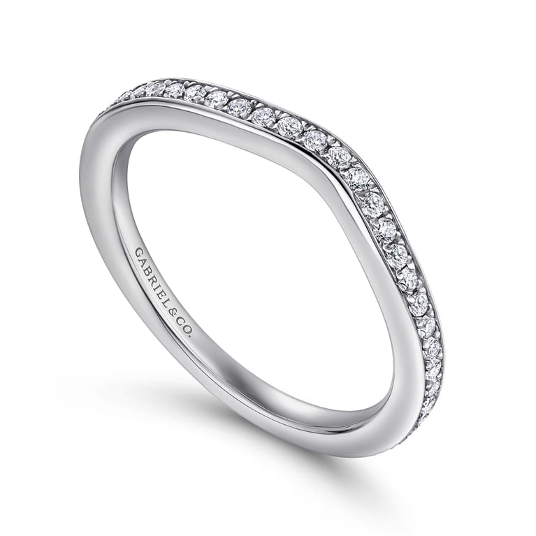 14K White Gold Matching Wedding Band - 0.19 ct - Shot 3