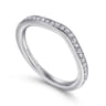 14K White Gold Matching Wedding Band - 0.19 ct