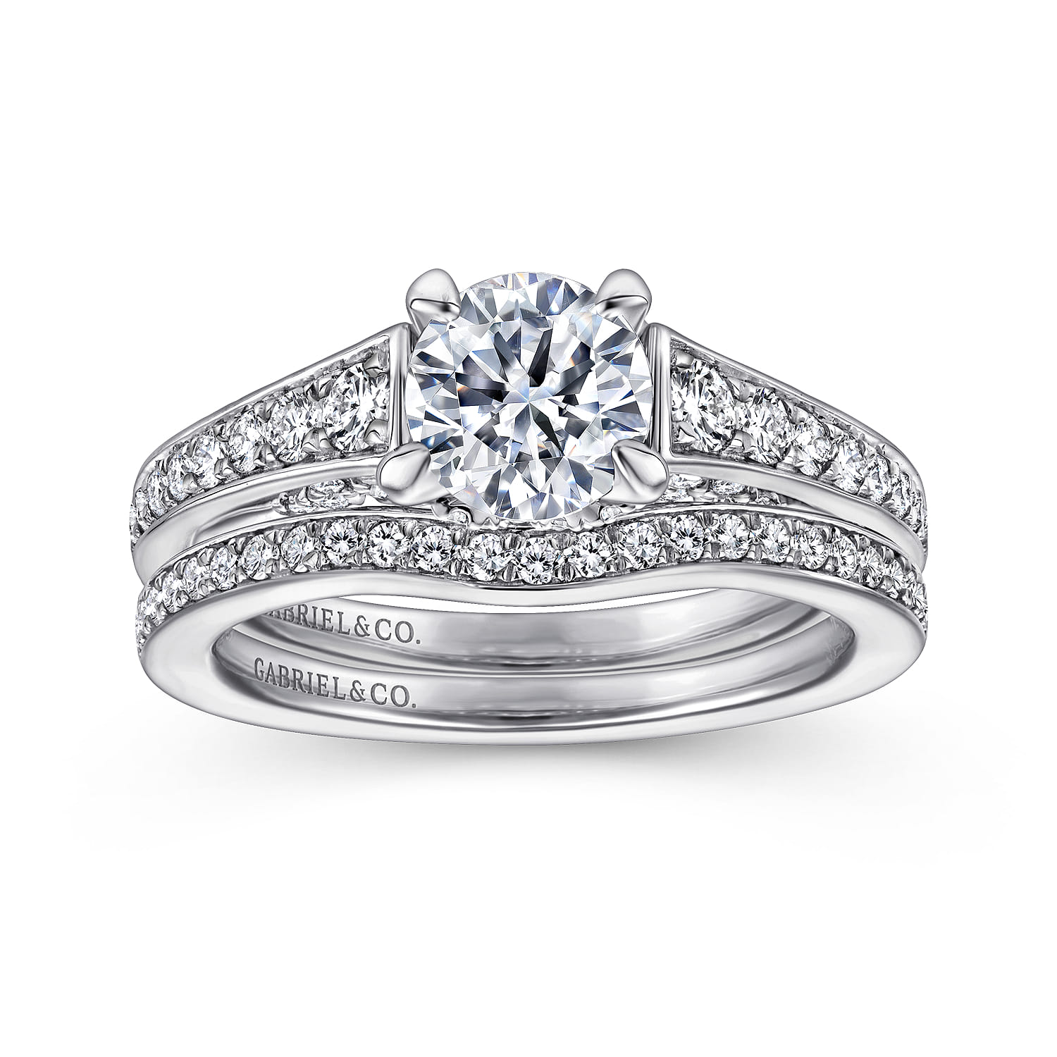 14K White Gold Matching Wedding Band - 0.19 ct - Shot 4