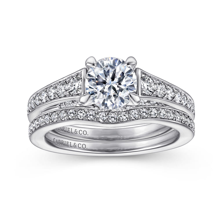 14K White Gold Matching Wedding Band - 0.19 ct - Shot 4